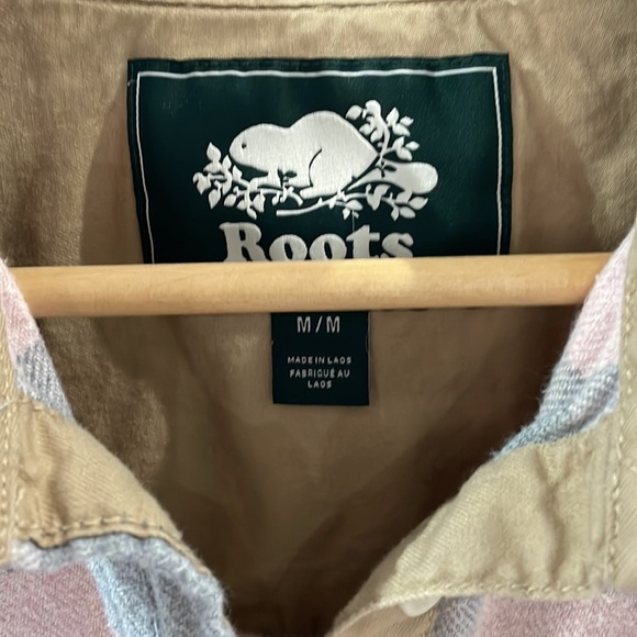 Roots flannel button up top - Picture 4 of 7